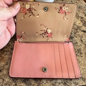 Coach card case wallet 1941 collection pink floral